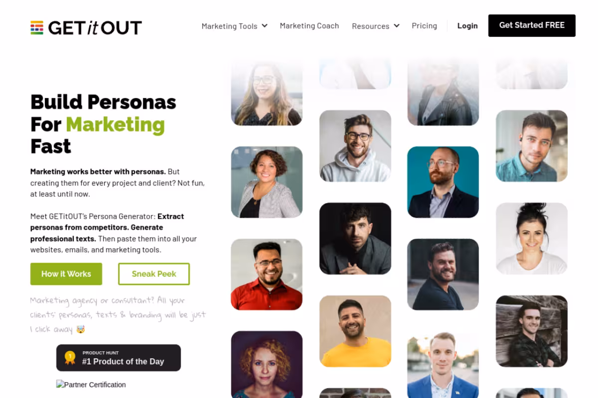 GETitOUT homepage screenshot