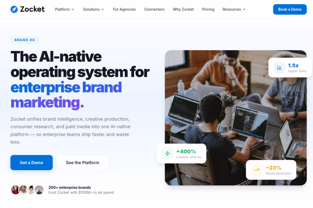 Zocket homepage screenshot