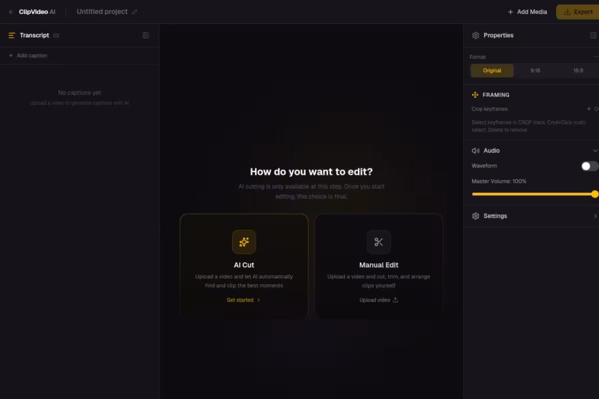 clipvideo.ai homepage screenshot