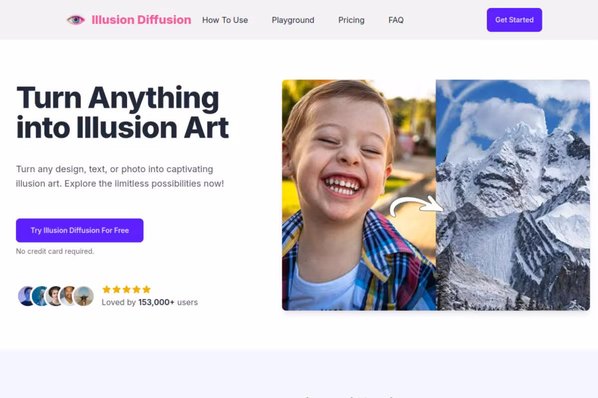 Illusion Diffusion homepage screenshot