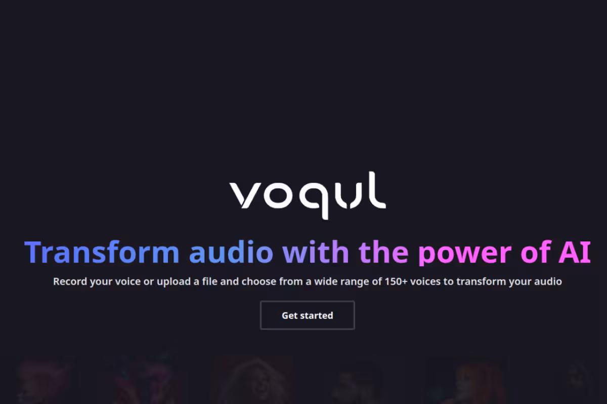 Voqul homepage screenshot