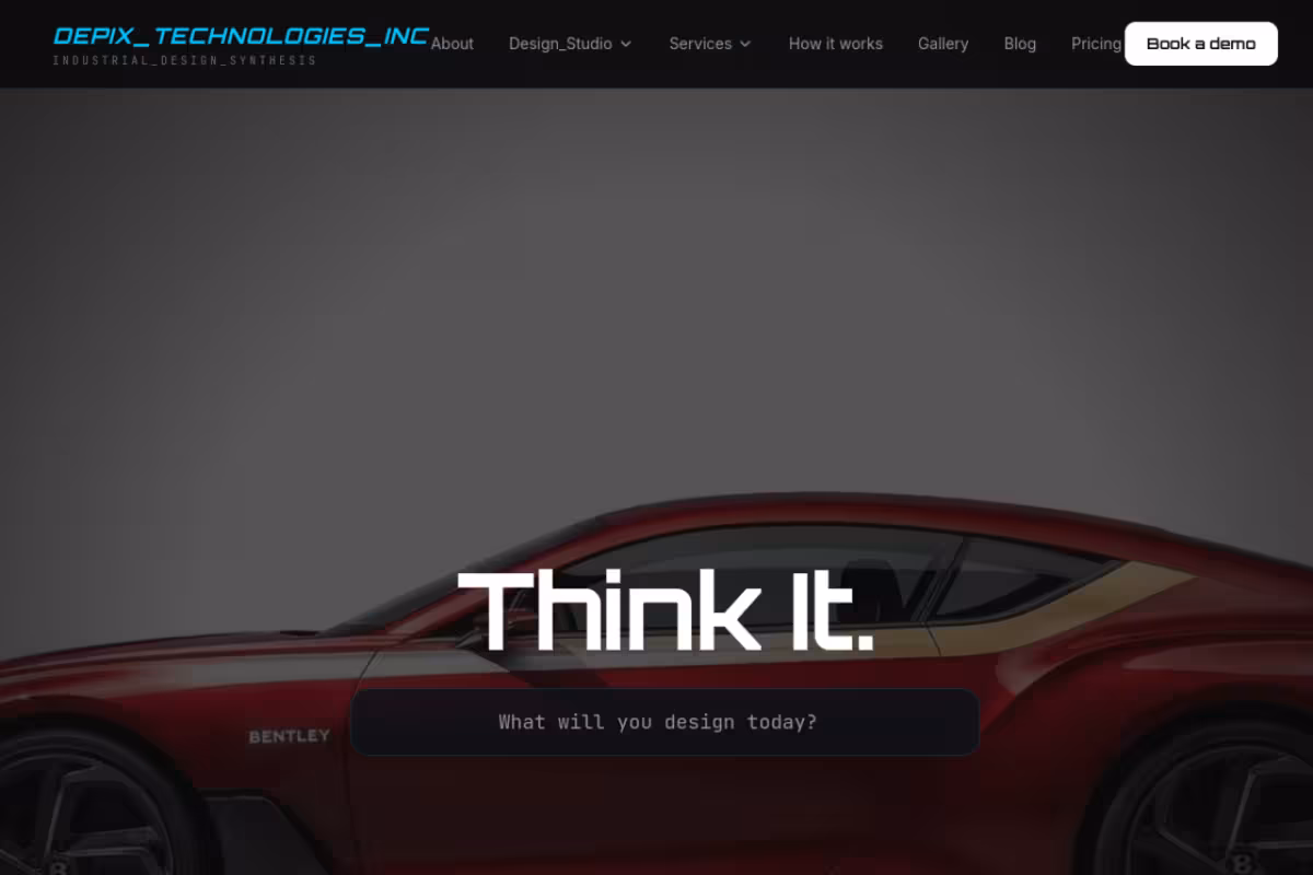 Depix homepage screenshot