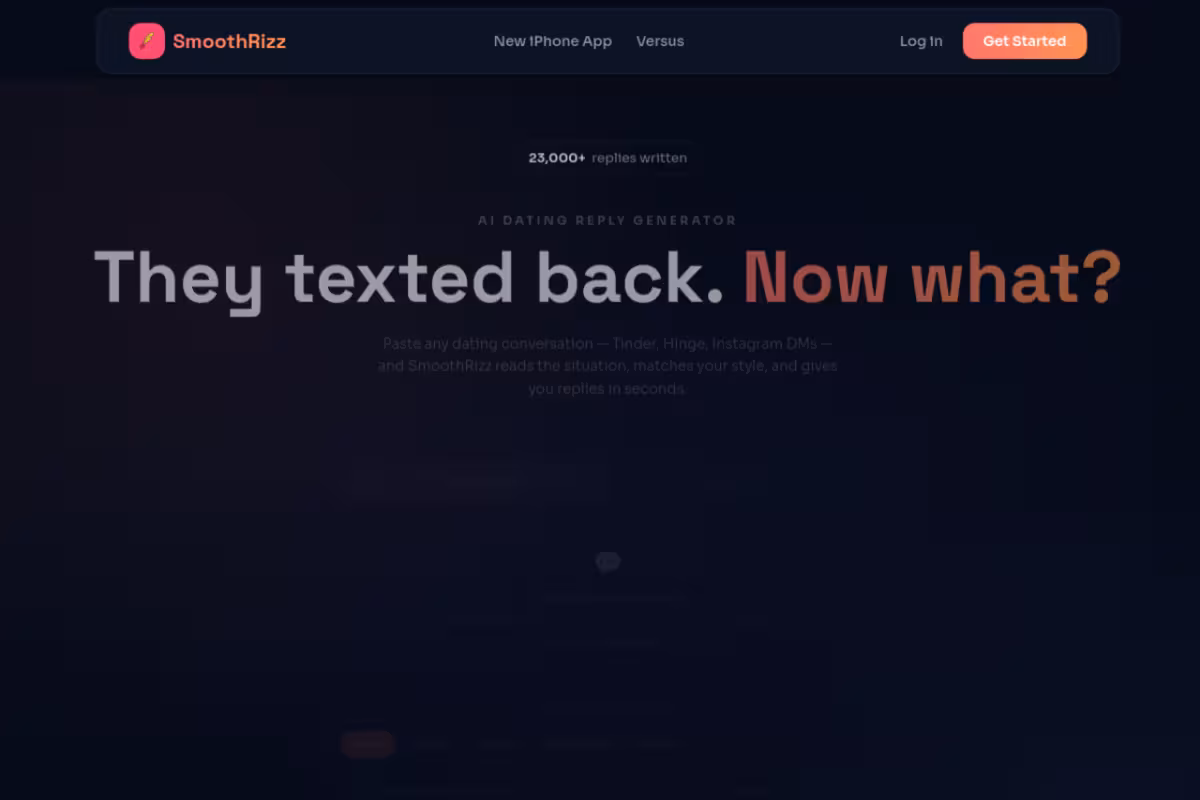 Rizz AI homepage screenshot
