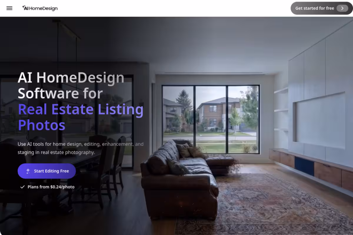 AI Home Design homepage screenshot