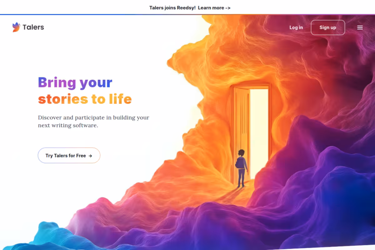 Talers homepage screenshot