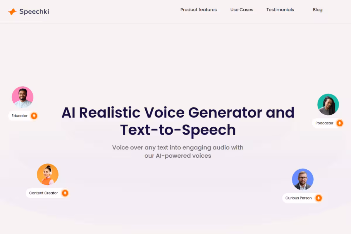 Speechki homepage screenshot