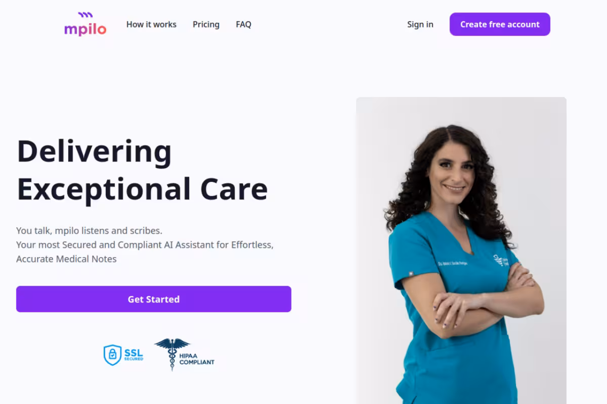 Mpilo homepage screenshot