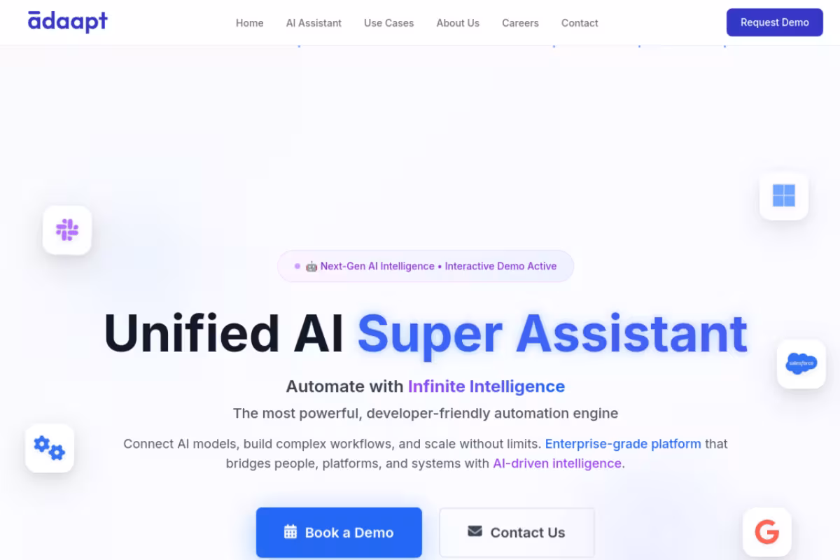 Adaapt.AI homepage screenshot