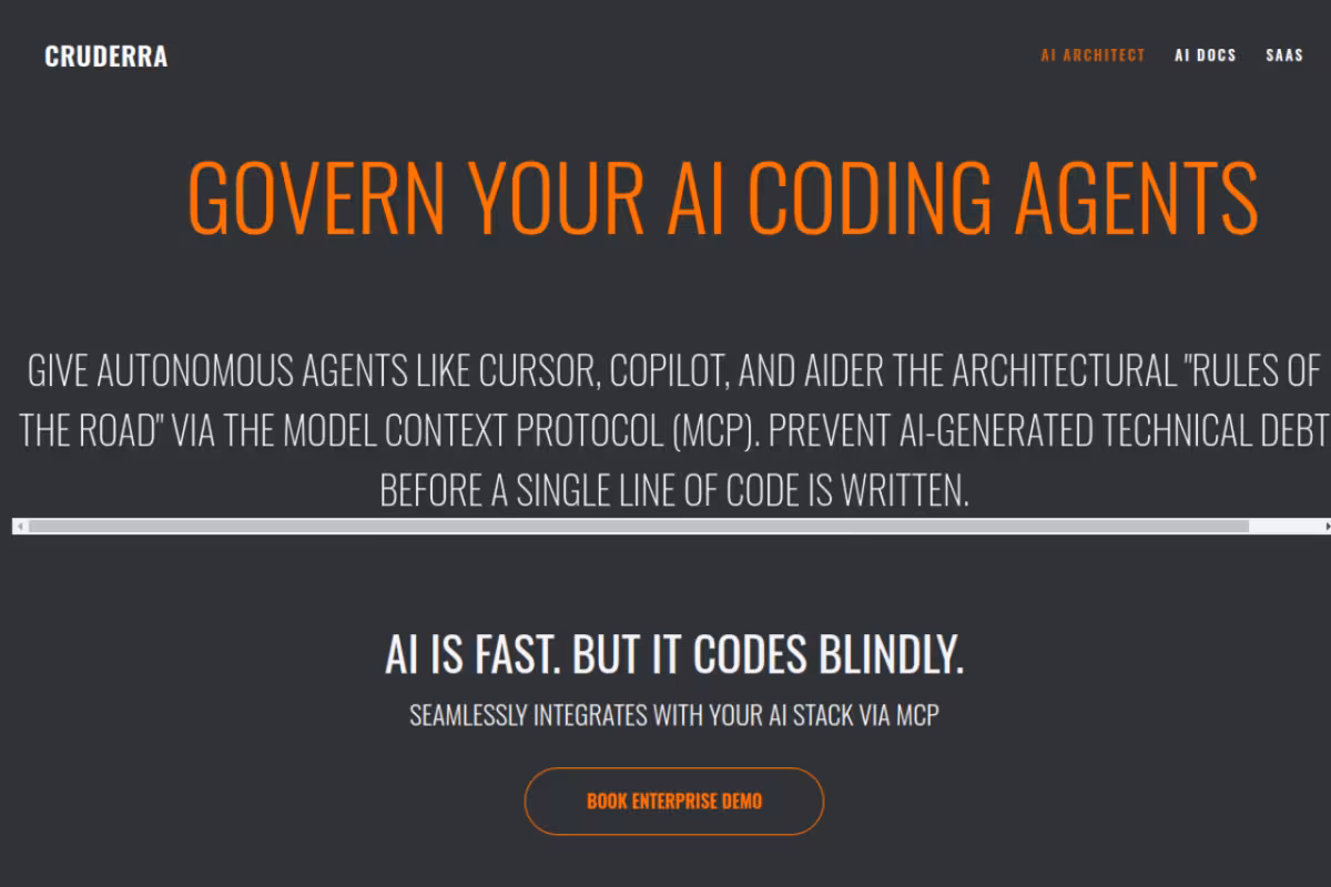 Cruderra homepage screenshot