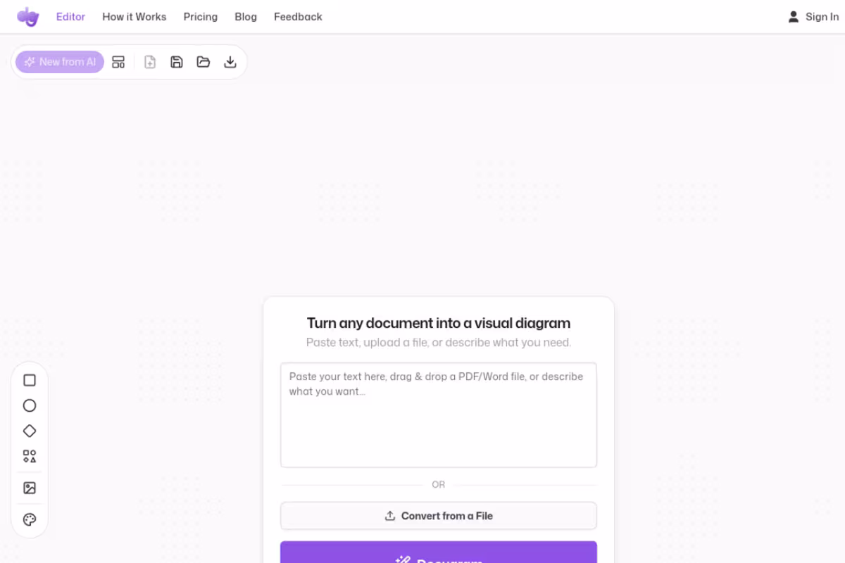 Docugram homepage screenshot