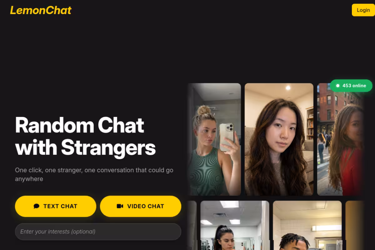LemonChat homepage screenshot