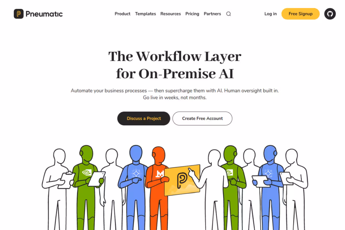 Open-source Workflow Management homepage screenshot