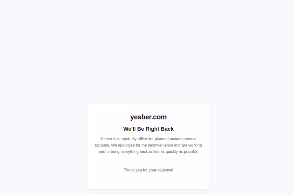 Yesber AI homepage screenshot