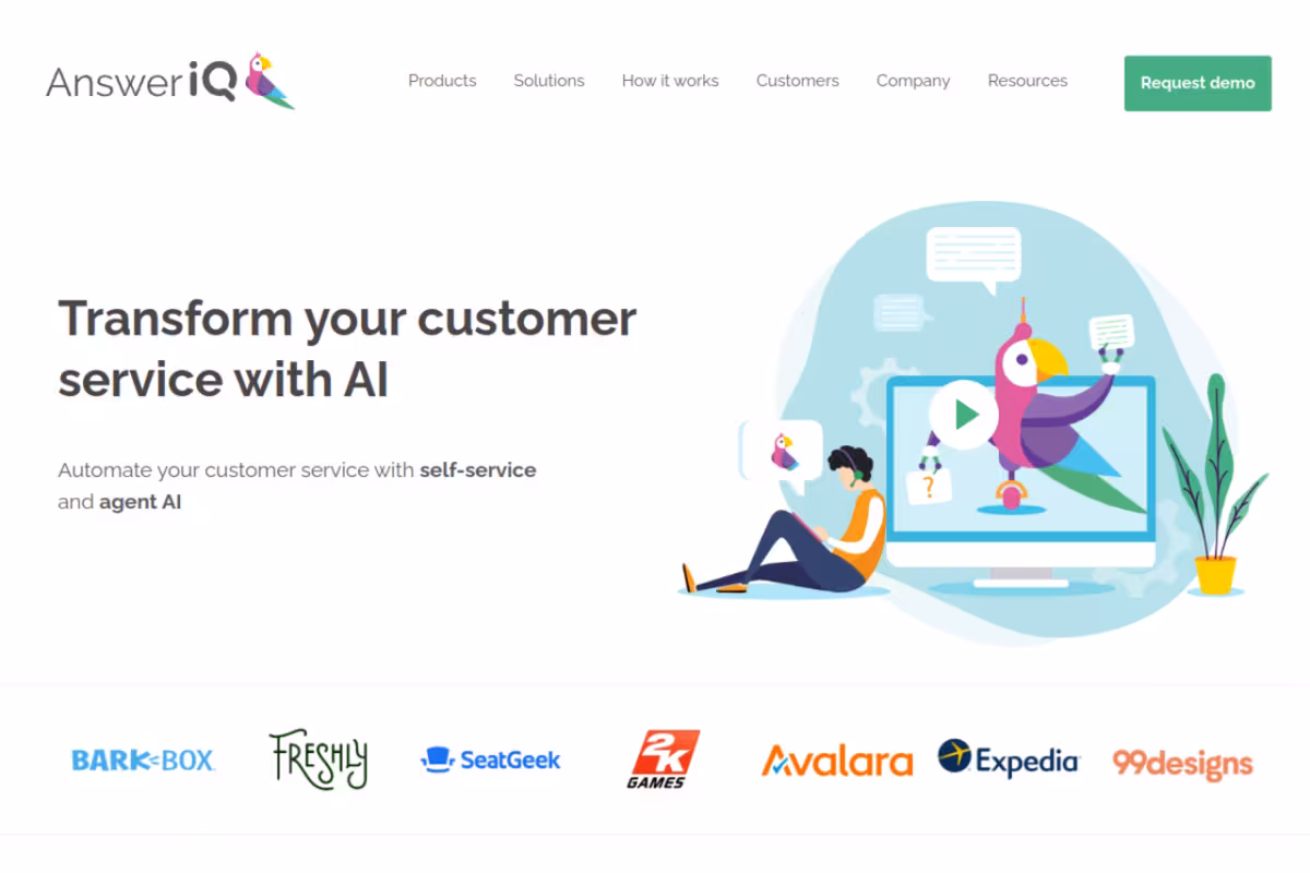 AnsweriQ homepage screenshot