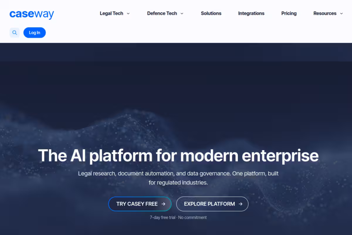 Caseway homepage screenshot