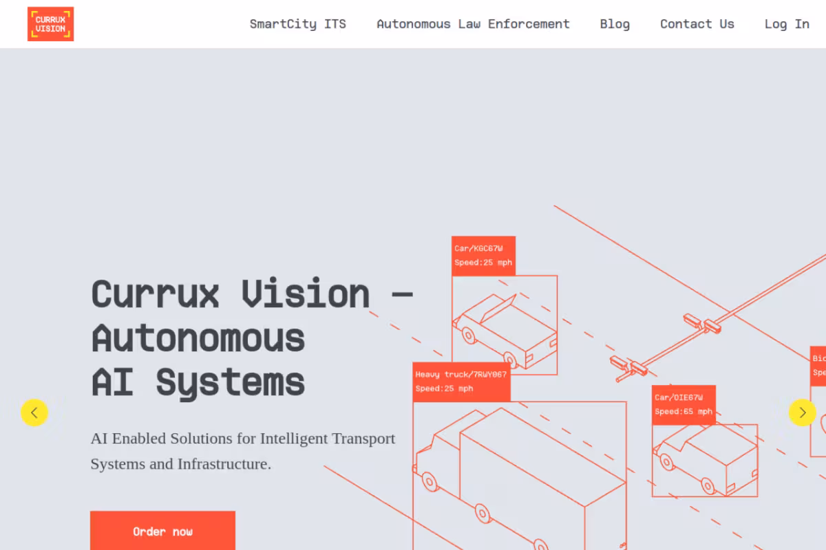 Currux Vision homepage screenshot