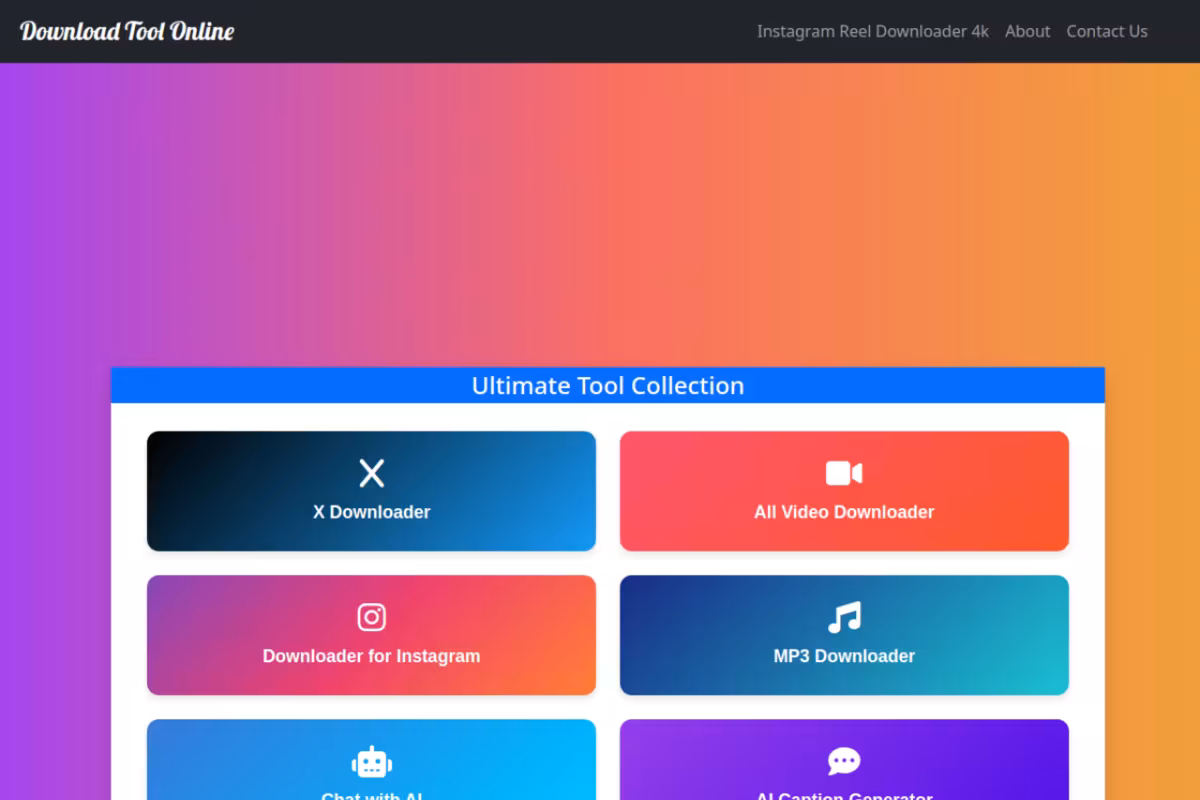 Online Tools homepage screenshot