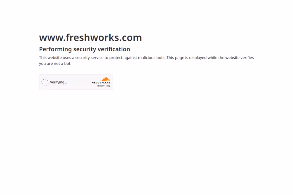 Freshworks homepage screenshot