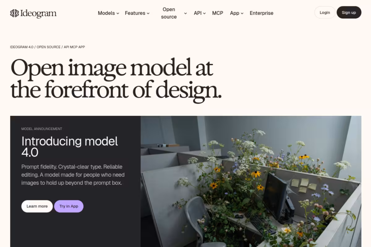 Ideogram homepage screenshot