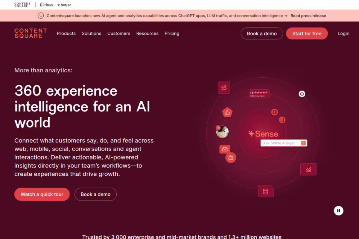 Contentsquare homepage screenshot