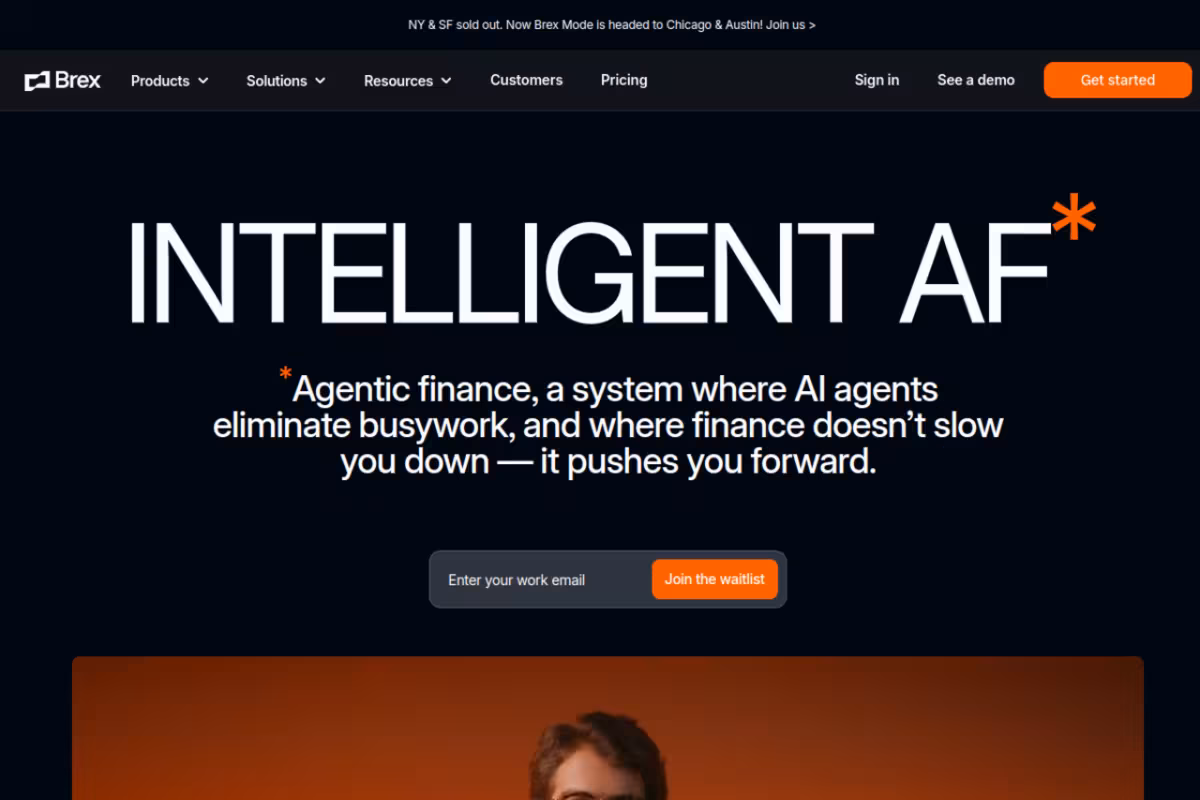 Brex AI homepage screenshot