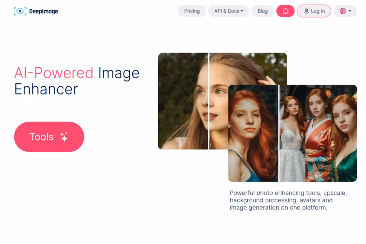 Deep Image homepage screenshot