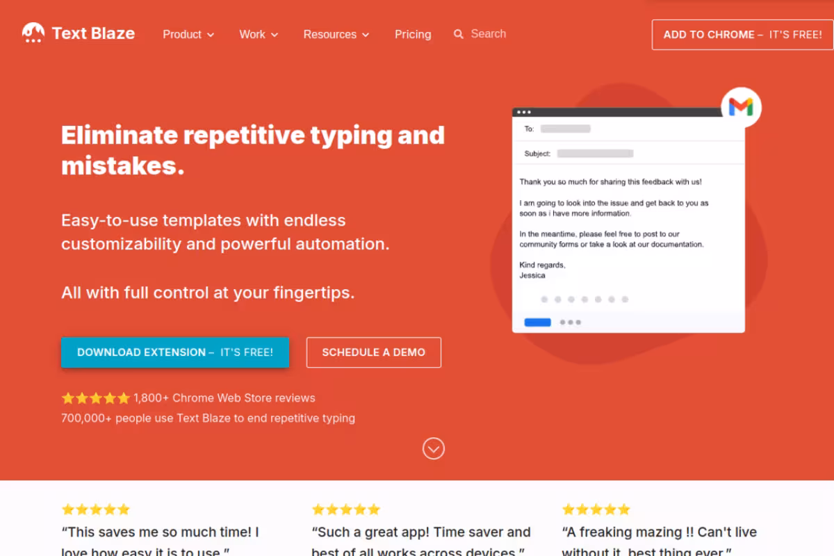 AI Blaze homepage screenshot