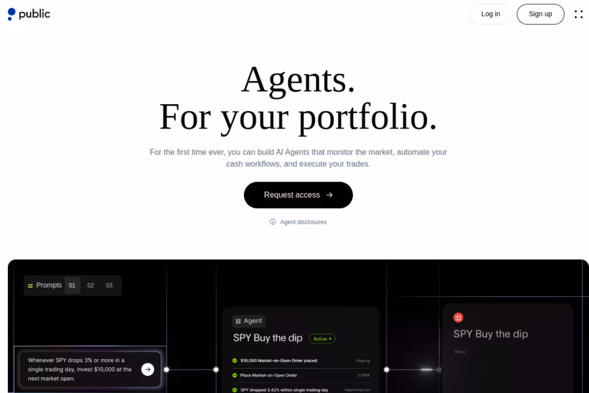 Alpha by Public homepage screenshot