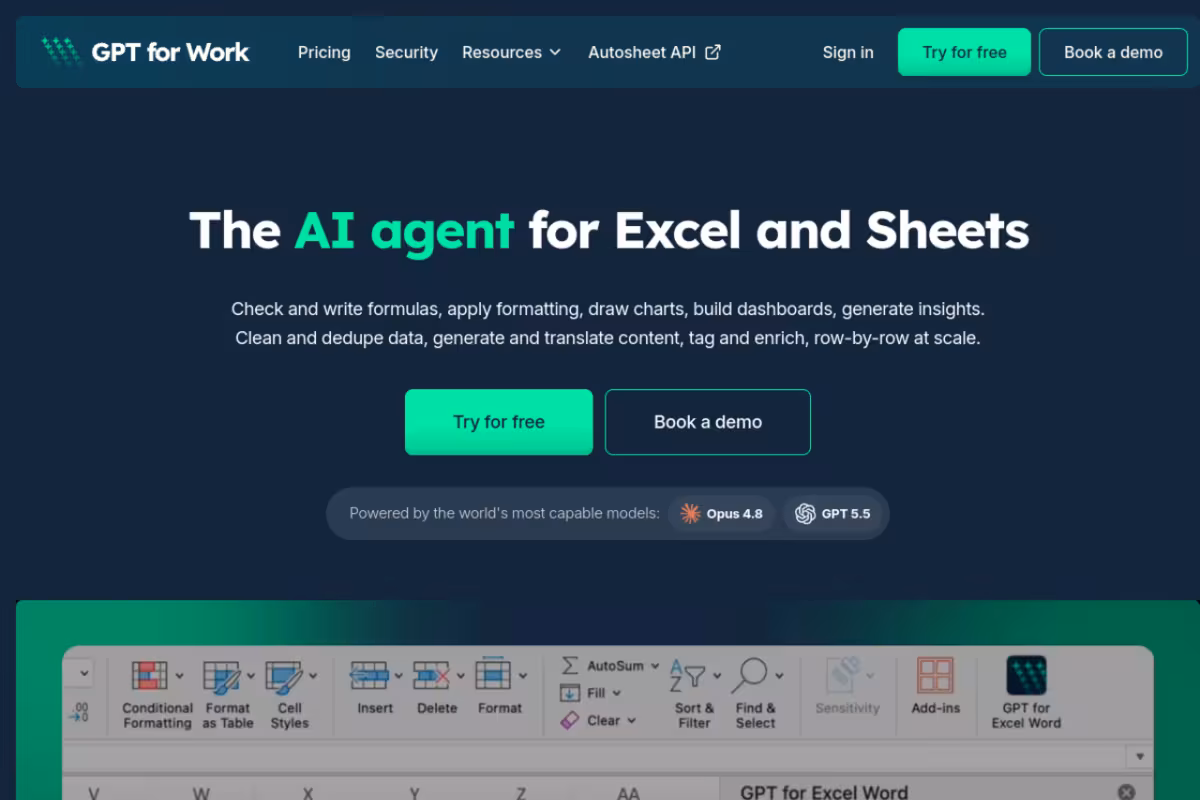 GPT for work homepage screenshot