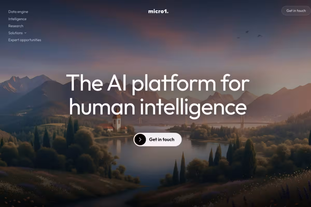 micro1 homepage screenshot