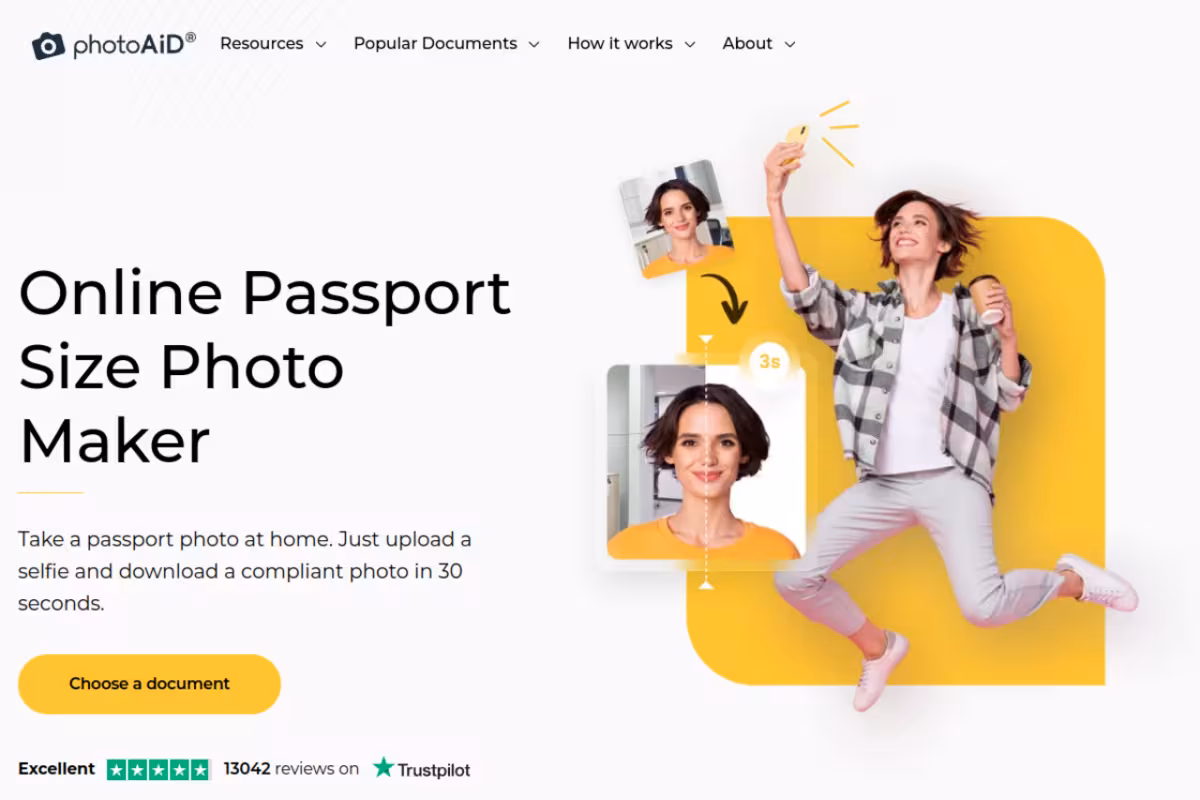 PhotoAiD homepage screenshot