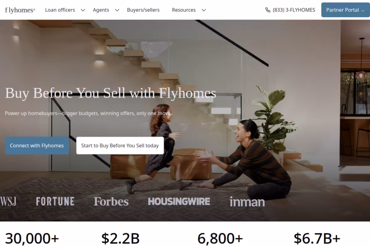 Flyhomes homepage screenshot