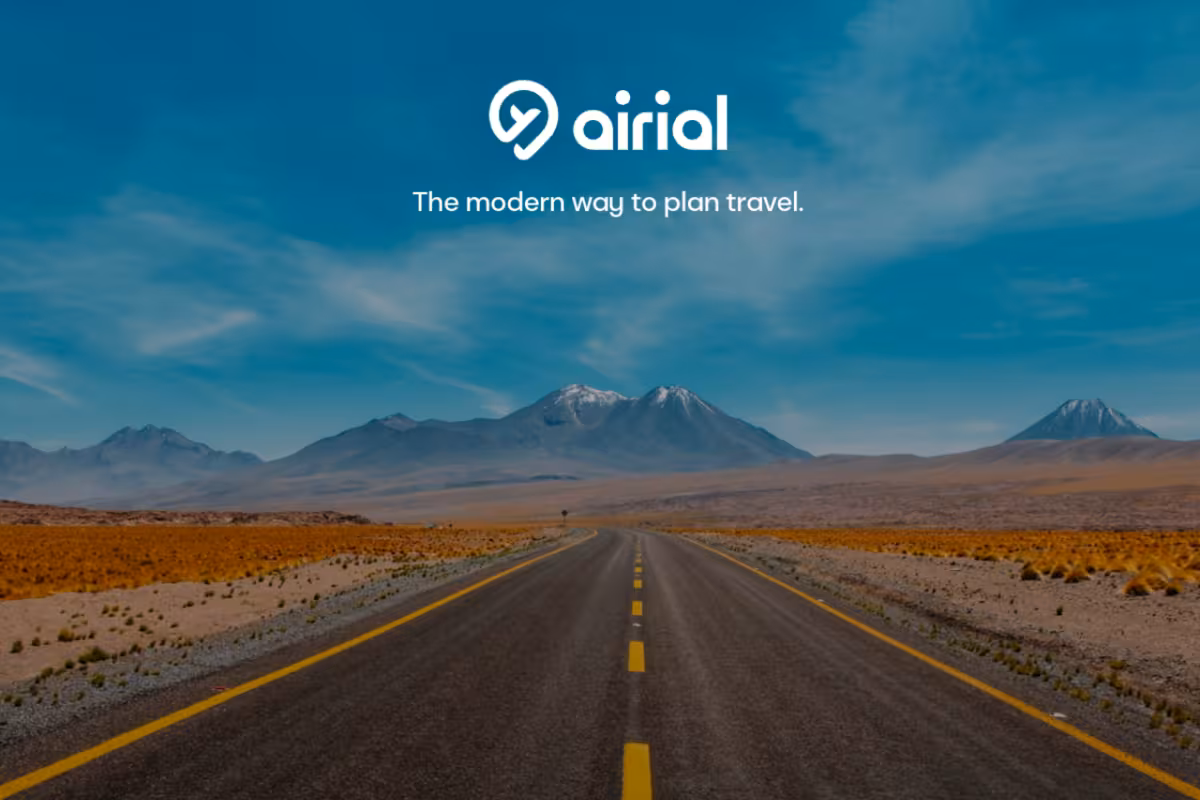 Airial Travel homepage screenshot