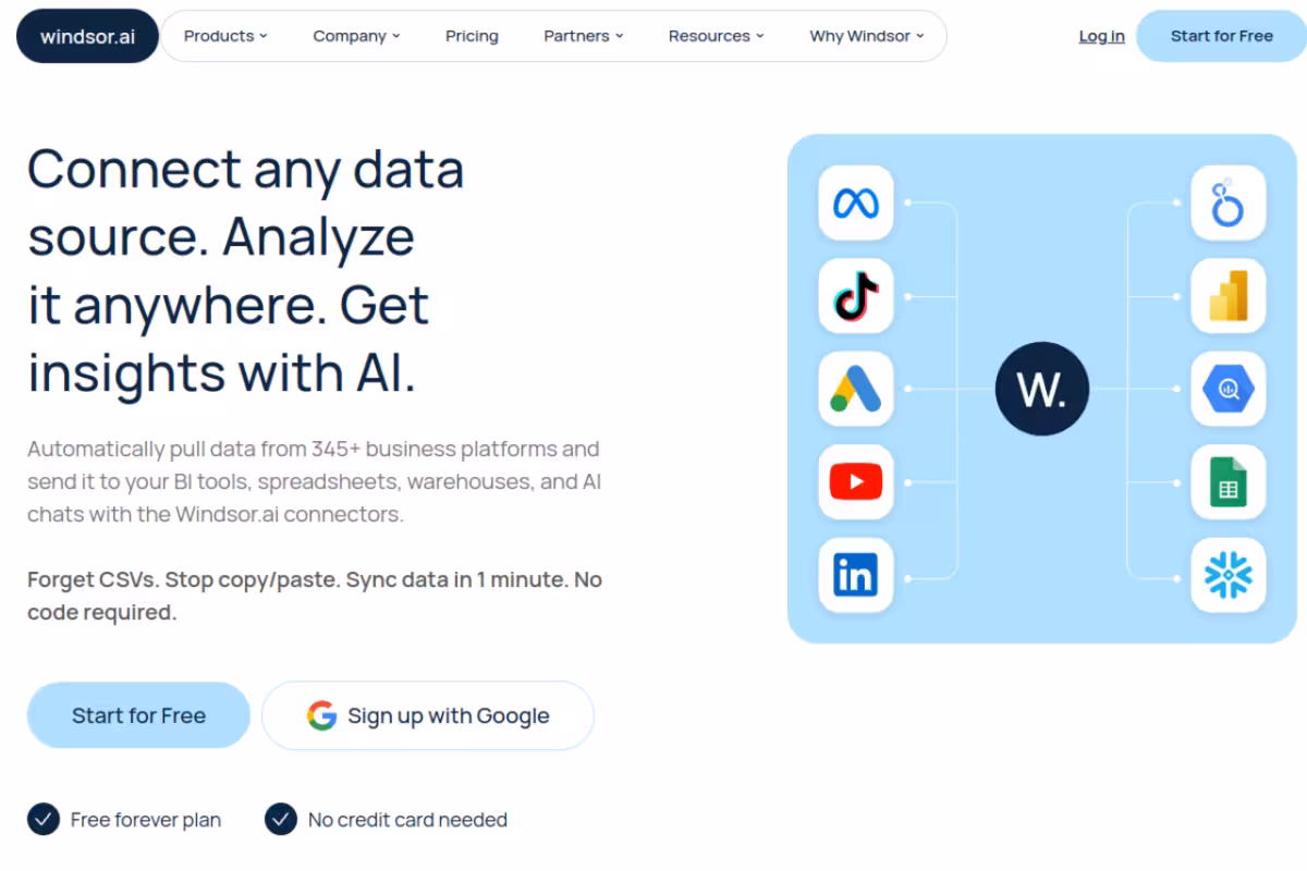 WindsorAI homepage screenshot