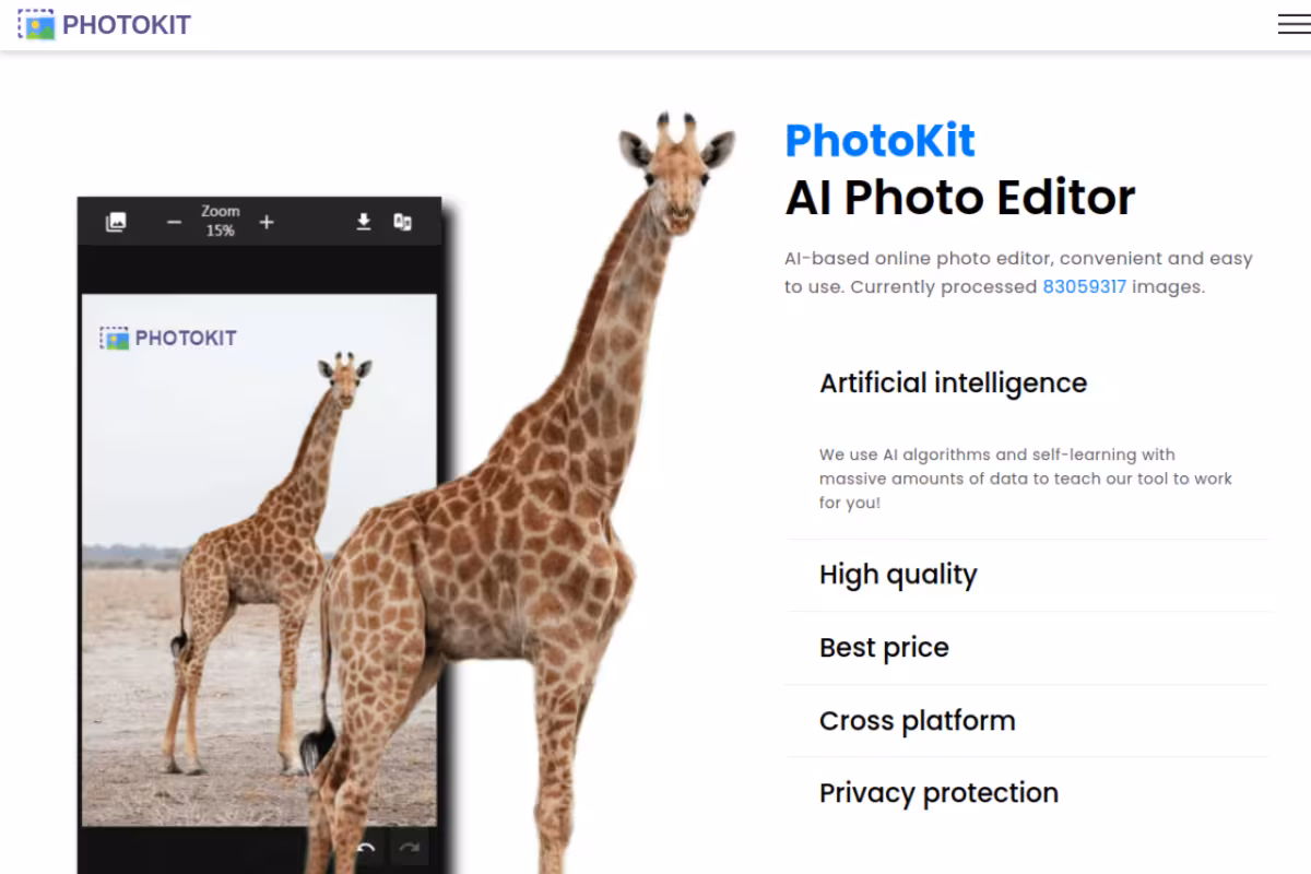 PhotoKit homepage screenshot