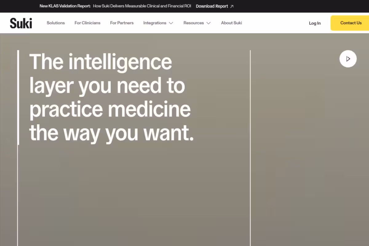 Suki homepage screenshot