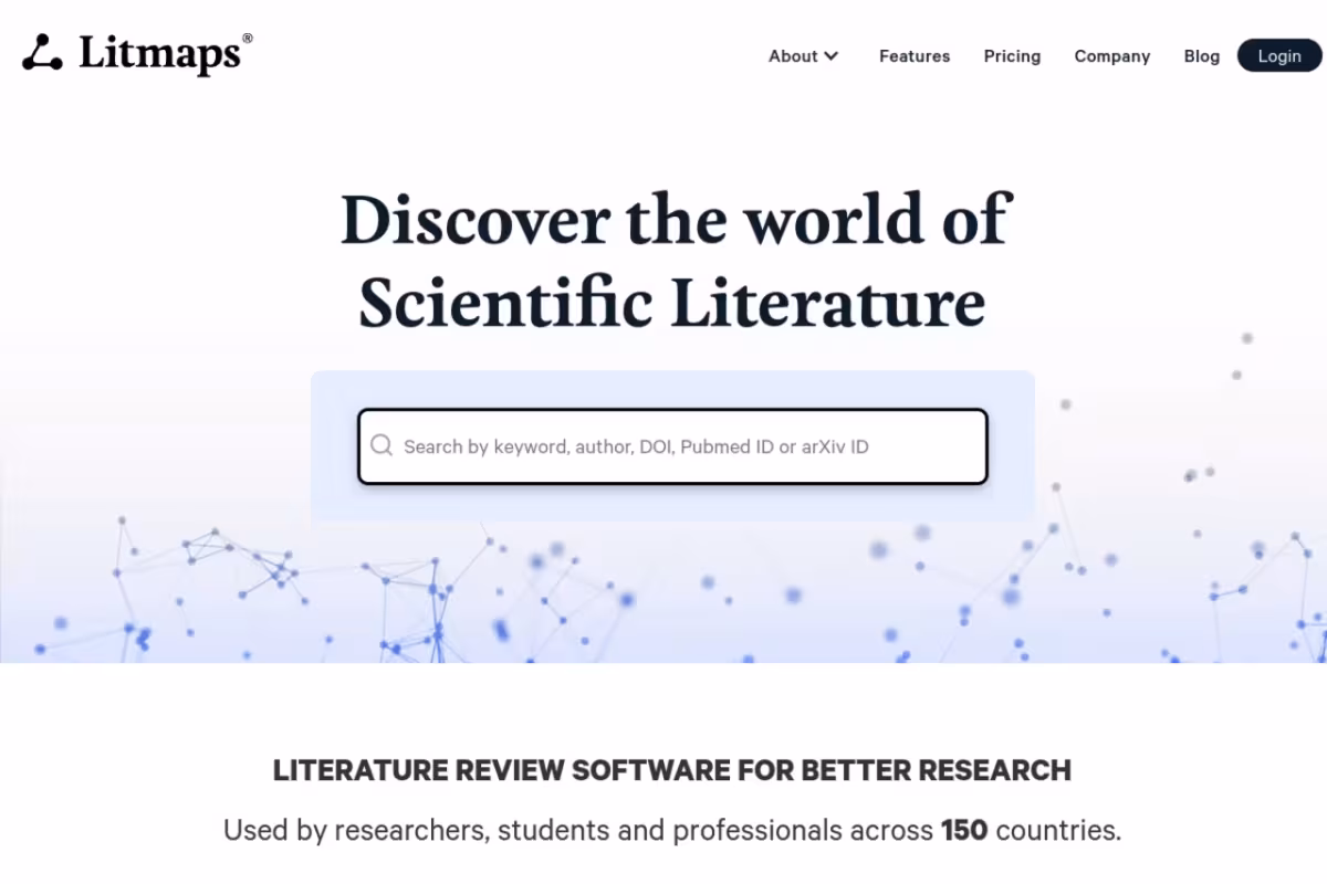 Litmaps homepage screenshot