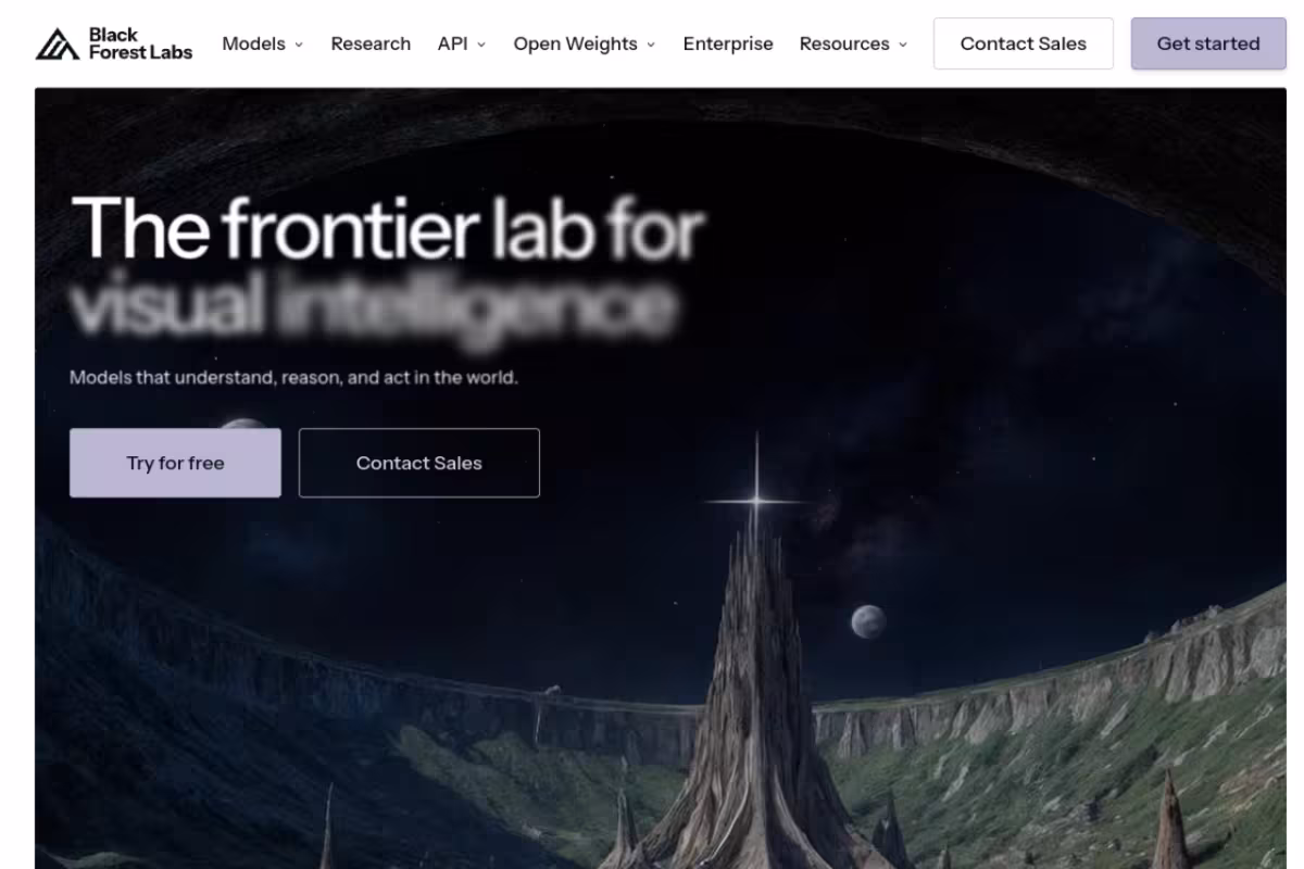 FLUX homepage screenshot