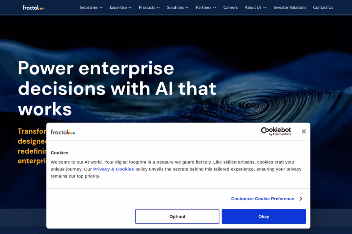 Fractal homepage screenshot