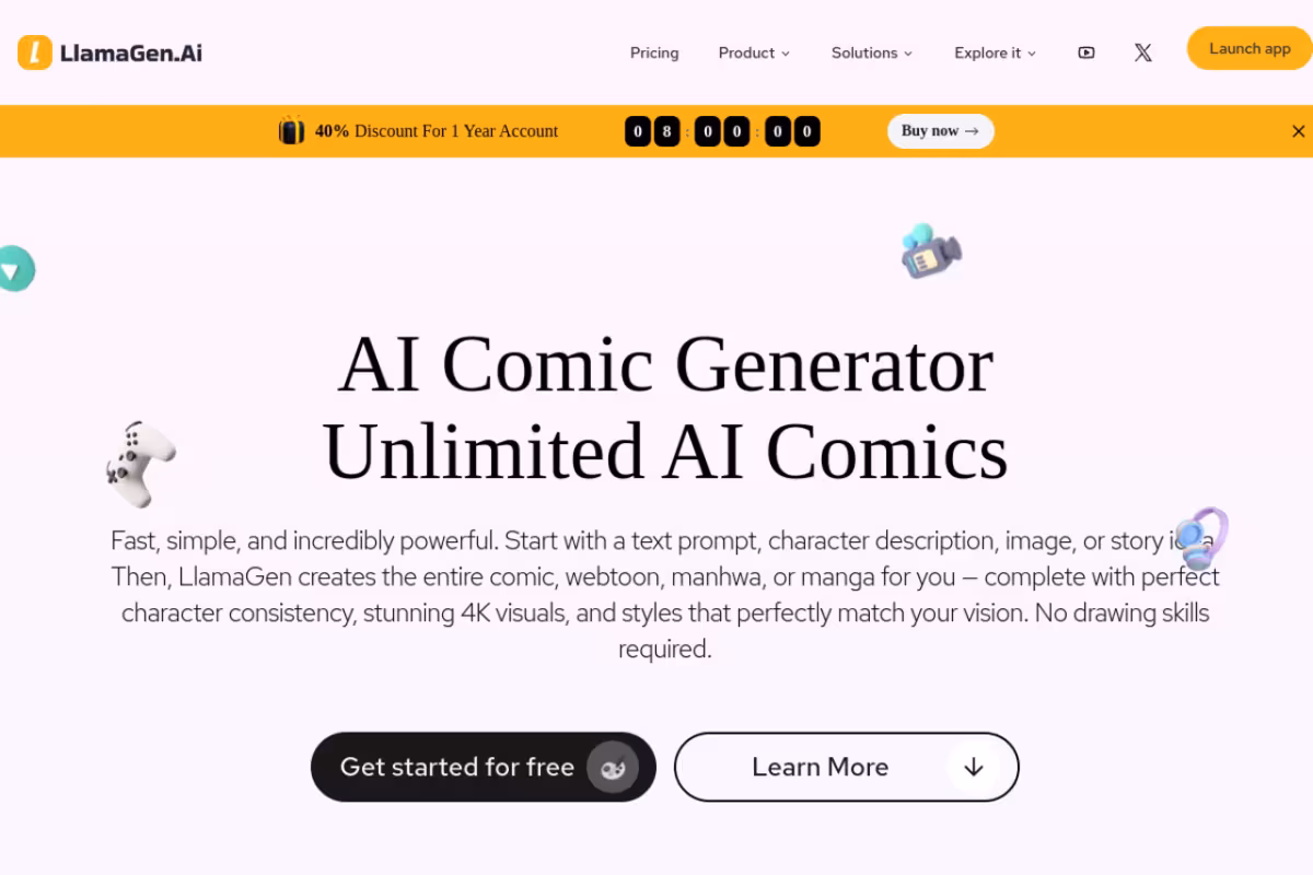 LlamaGen homepage screenshot