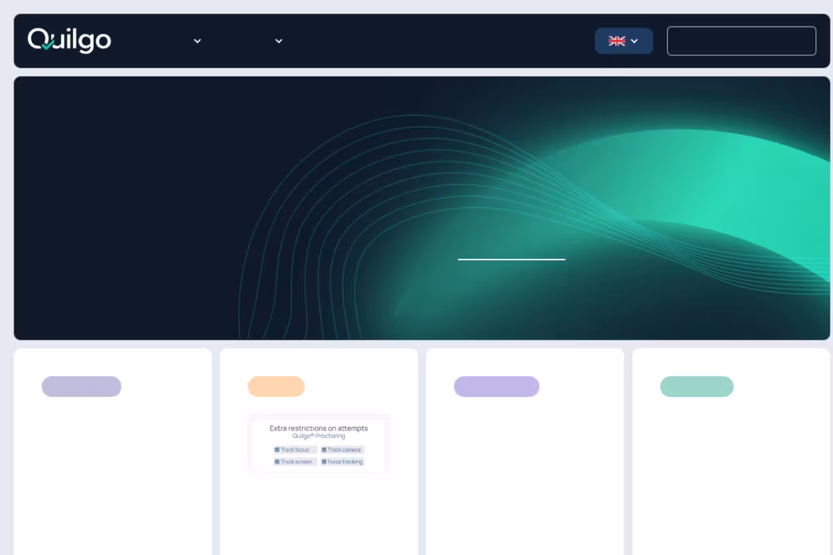 Quilgo homepage screenshot