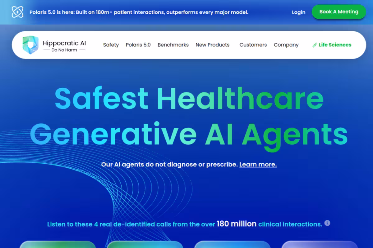 Hippocraticai homepage screenshot