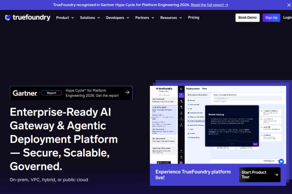 TrueFoundry homepage screenshot