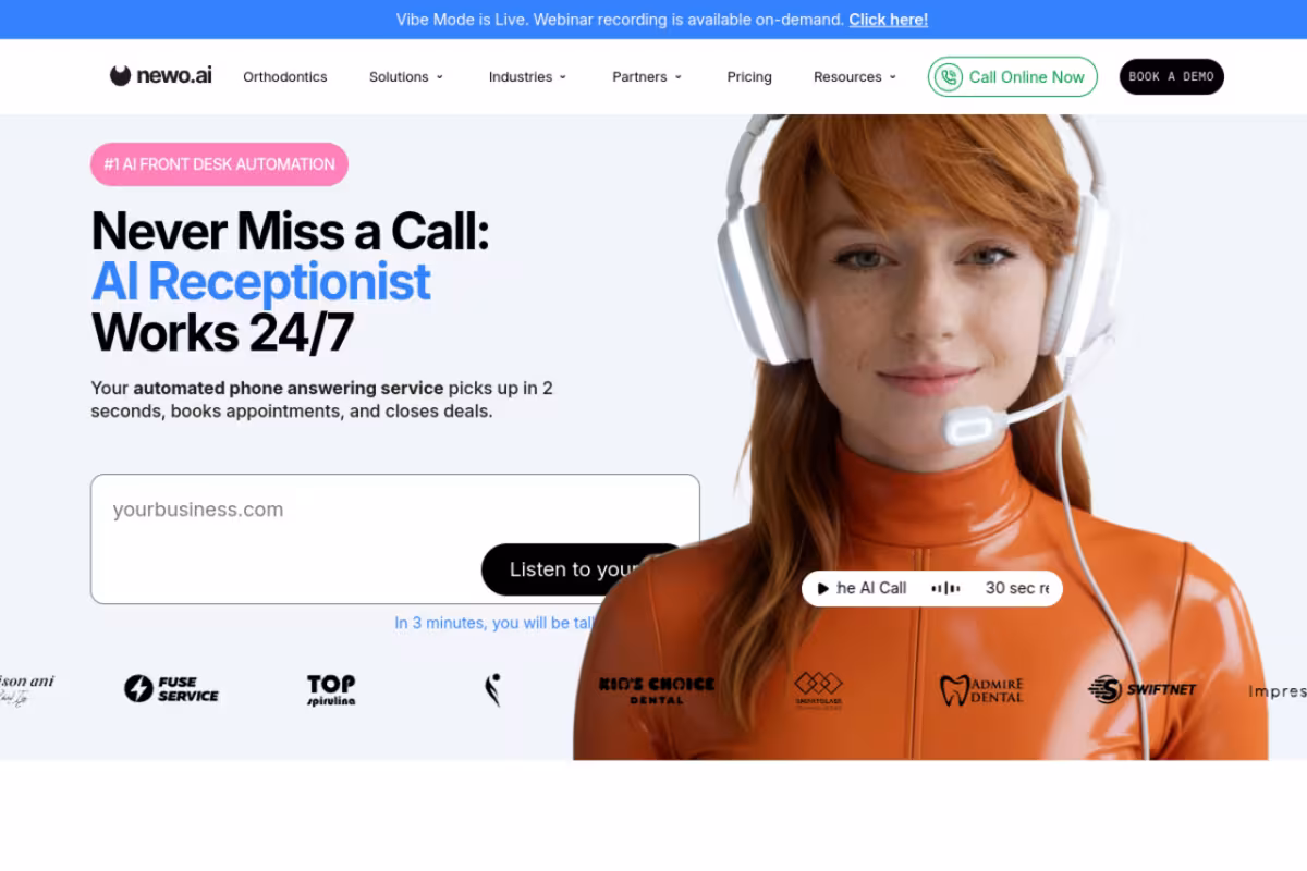 Newo homepage screenshot