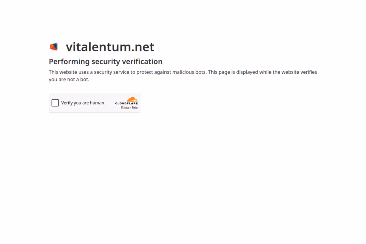 Vitalentum homepage screenshot