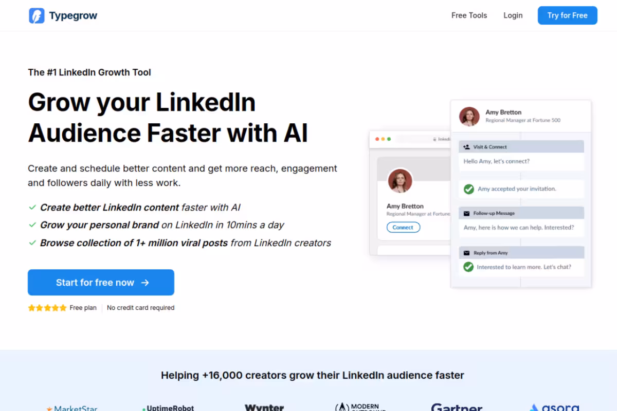 Typegrow homepage screenshot