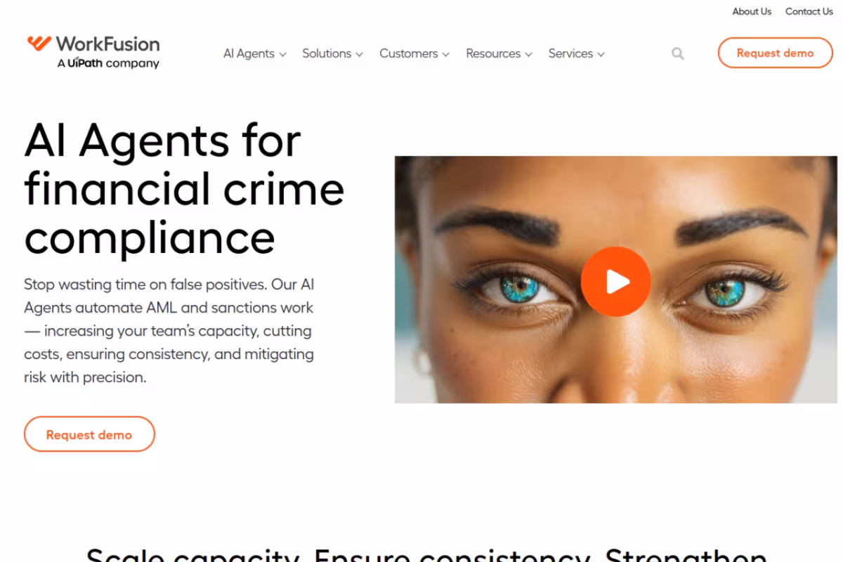WorkFusion homepage screenshot