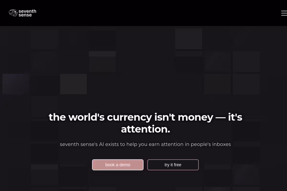 Seventh Sense homepage screenshot