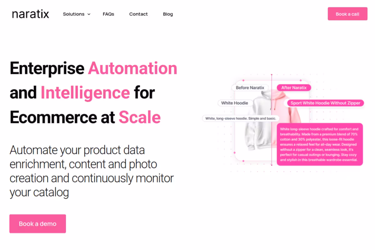 Naratix homepage screenshot