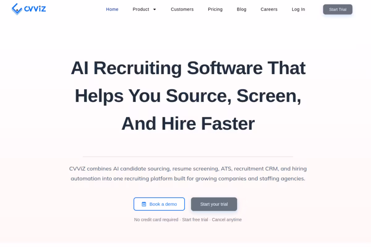 CVViZ homepage screenshot